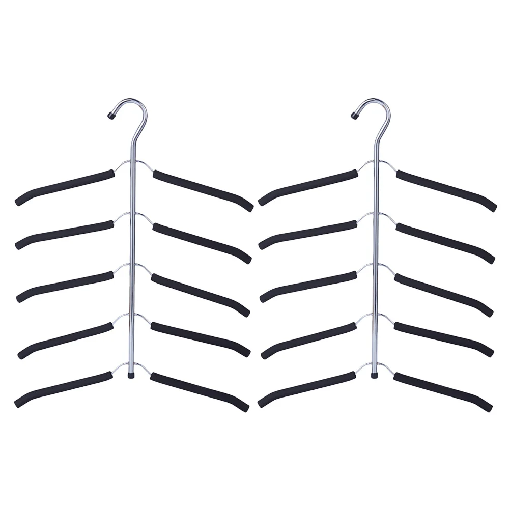 

2Pcs Hangers Space Saving Closet Organizer Storage Rack Heavy Duty Clothes Holder Multifunctional Coat Blouse