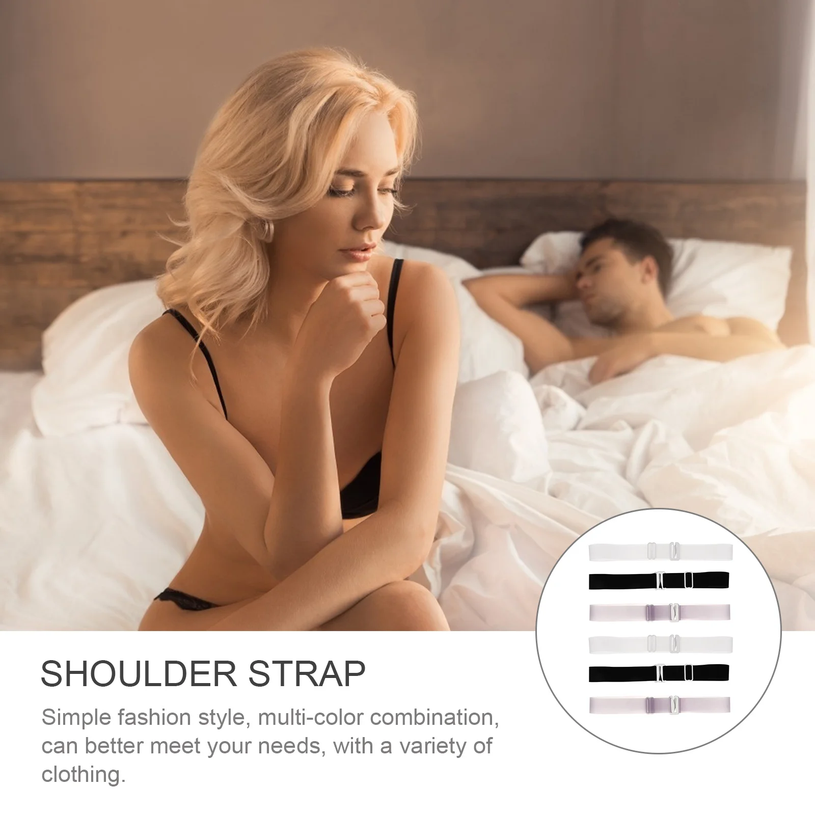 

6Pairs Orthopedic Bra Shoulder Strap Transparent Invisible Adjustable Non-Slip Replacement Straps for Women Underwear Support