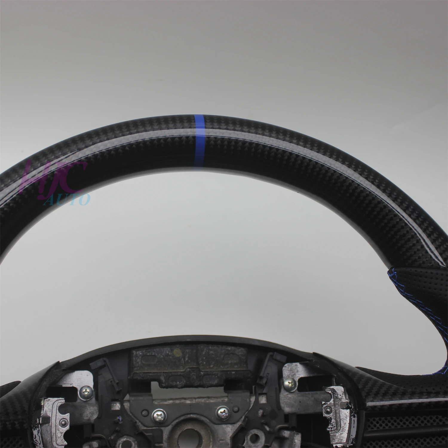 Para Honda Civic 2006-2011 8TH GEN 8 volante de cuero de fibra de carbono Real