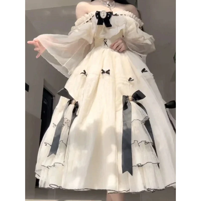 أنيقة وحلوة ملكة جمال Generative اللون الصناعة الثقيلة لوليتا فستان المرأة الرائعة لوليتا الهروب فستان الأميرة #4