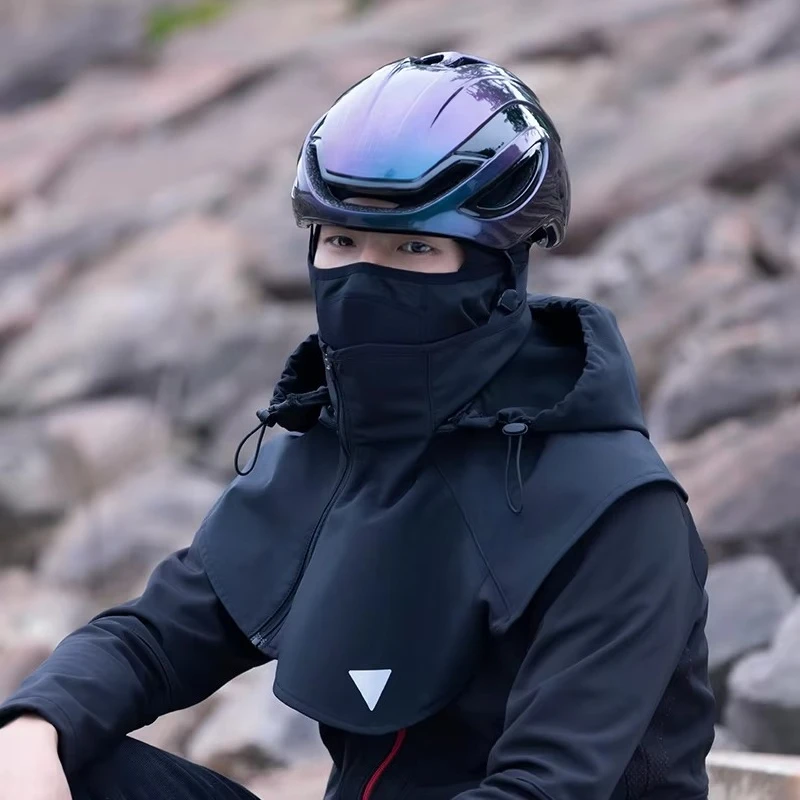 Women Men Windproof Warm Moto Face Scarf Hood Balaclava Windproof Ski Plus Fleece Headwear