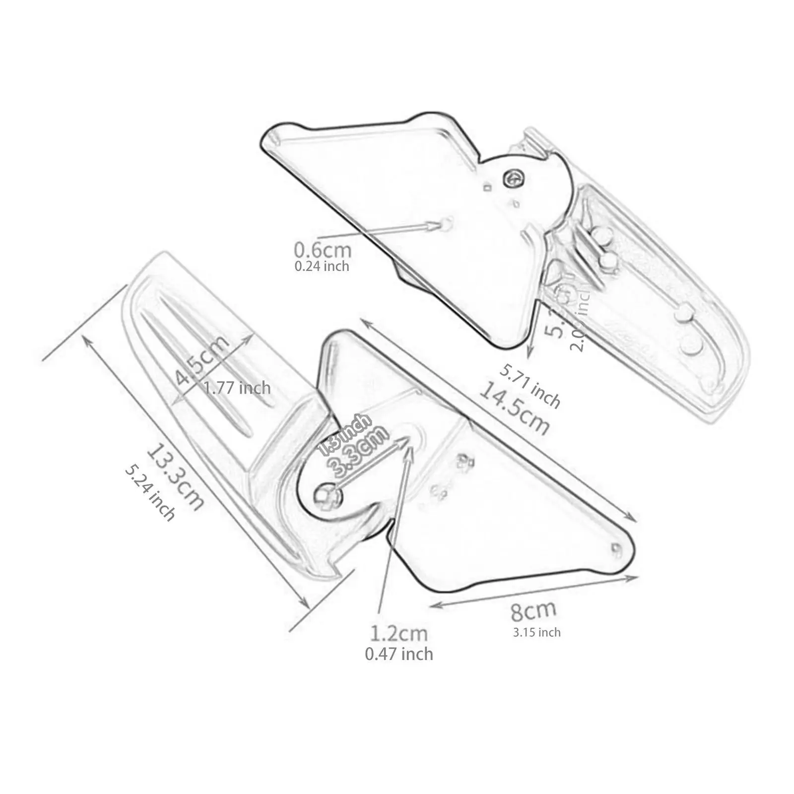 Rearset Motorcycle Footpegs Foldable Aluminum Alloy Passenger Pedals Compact Footrests for Motorbike Enhancement