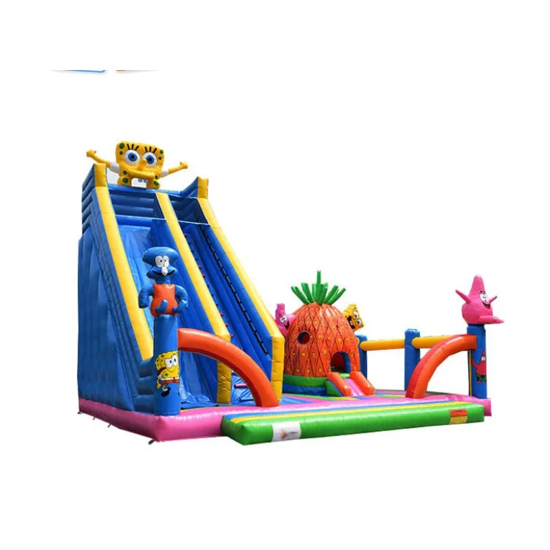 Inflatable park jumping slide outdoor inflatable bouncy castle slide amusement fun city for children