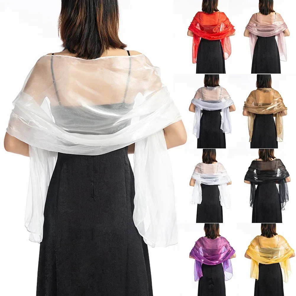

Elegant Women Shawls Wraps Bridal Bridesmaid Wedding Shawl Solid Color Party Capes Decoration Scarf for Evening Dresses