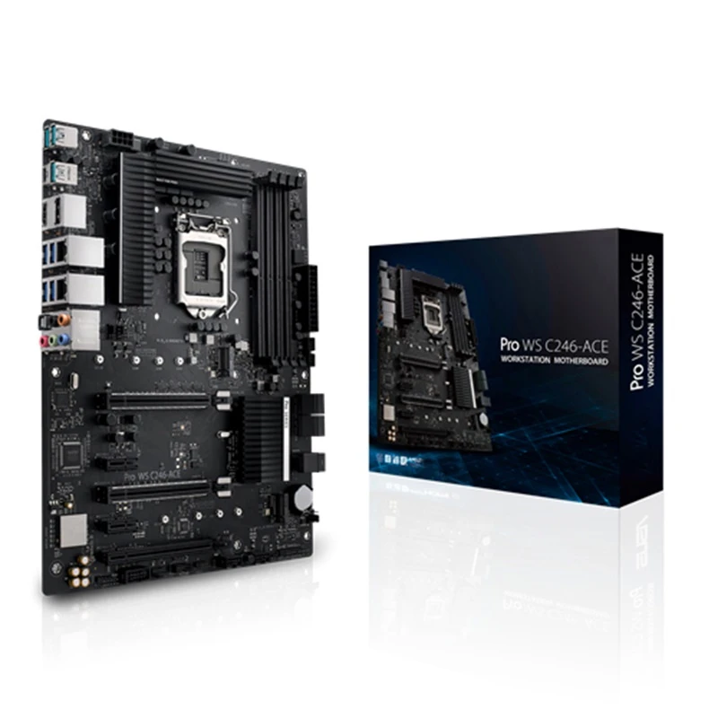 Pro WS C246-ACE ,ATX Workstation Motherboard LGA1151,9th/8th Generation i9/i7/i5/i3 Processors,Xeon E-2200/E-2100 Processors