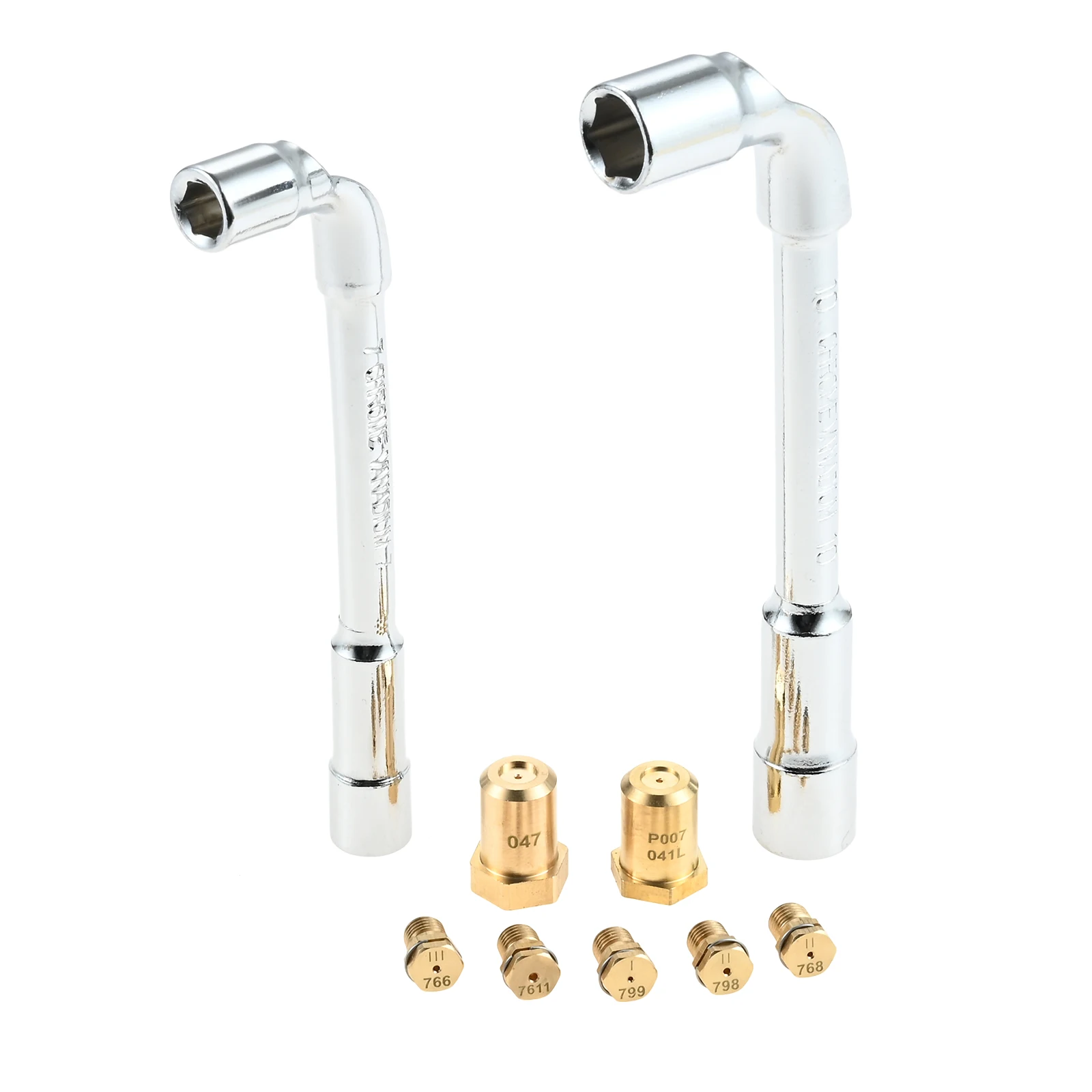 WB28X24757 WB28X39132 Natural Gas To Propane LP Conversion Kit 7pcs Solid Brass Nozzles Compatible for GE Gas Range Stoves