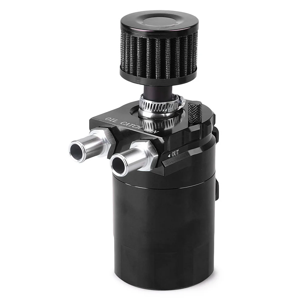 

Car Engine Oil Catch Can Kit 300ML Aluminum with Steel Wool Filter
