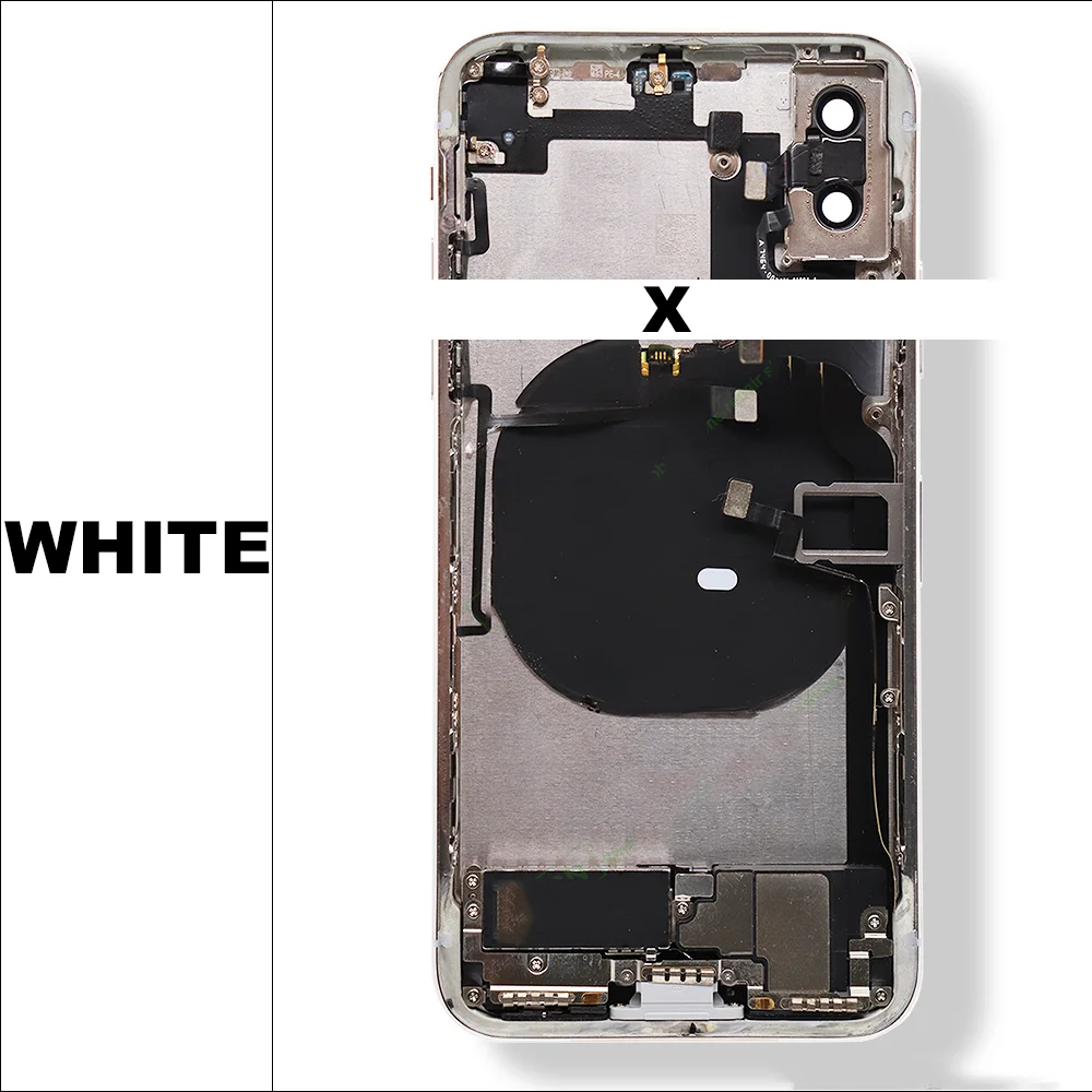 Housing For iPhone XS XSMAX  Assembly battery Back Cover, Middle Case, SIM Card Tray, Side Key, Soft Case Cable Installation xr