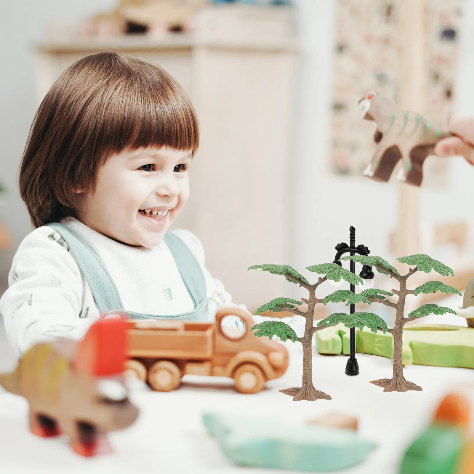 

2Pcs Simulated Landscape Trees Mini Pine Cypress Size M Fake Realistic Plants for Home Office Garden Decoration