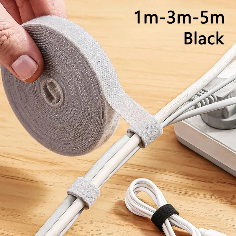 1m 3m 5m Charging Cable Organizer Cable Management Tearable Organizador Cables Winder Ties Phone Accessories Wire Cord Organizer