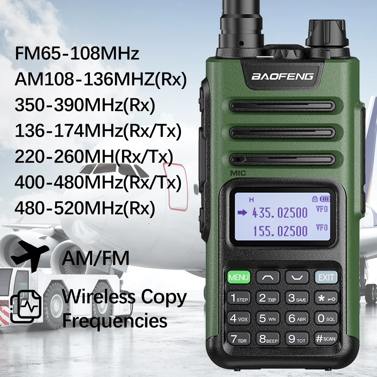 BaoFeng M 13 Pro Walkie Talkie AM FM Radio Wireless Copy Frequency Type-C Charger Long Range UV K5 Ham Two Way Radio