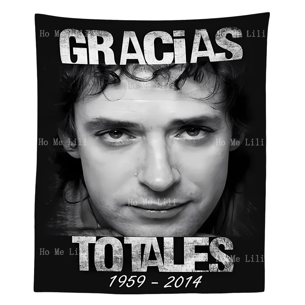 Rock Band Composer Gustavo Cerati Gracias Totales Tapestry Wall Hanging Decor For Bedroom Living Room Dorm