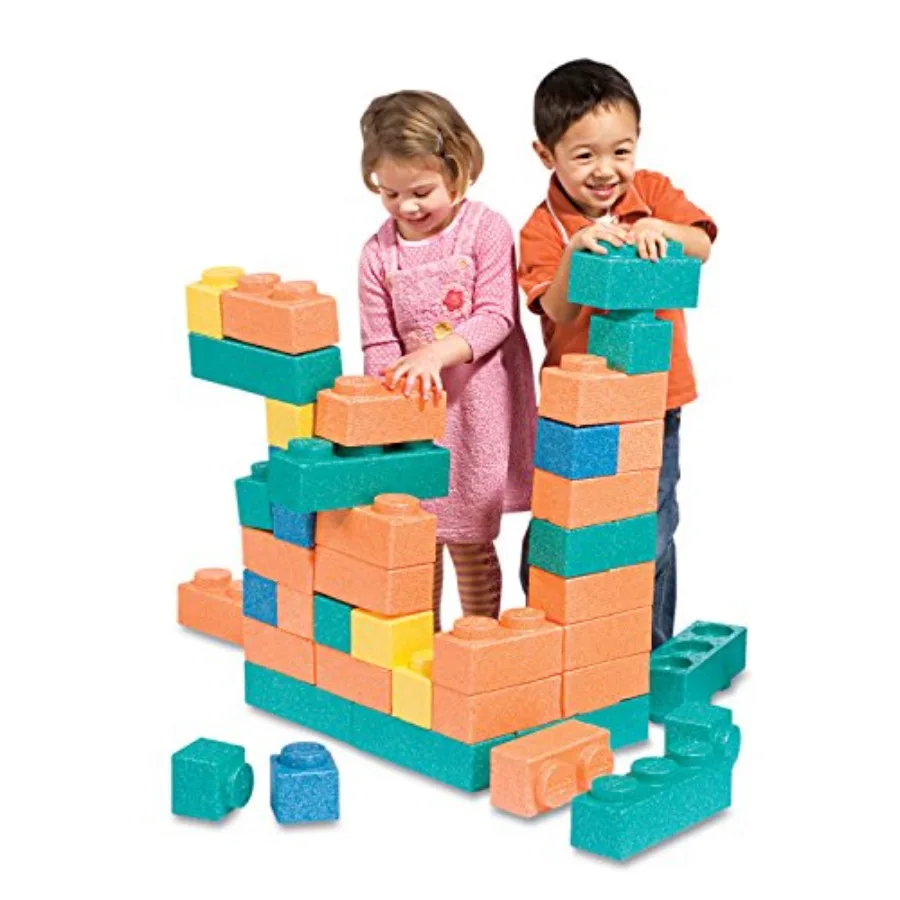 

Creativity Street Gorilla Blocks Extra Large 66-Piece Building Blocks Set for and Babies
