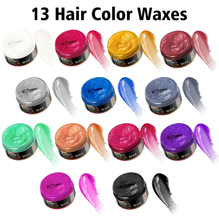 GOIPLE Fashion One-Time Hair Color Wax Styling Temporary Dye Cream Gel Diy Mud Pomade For Beards Eyebrow Easy To Wash