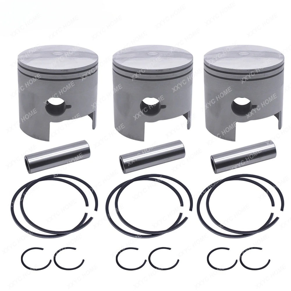 

688-11636 Piston Kit 688-11605 Piston Ring +050 For Outboard Motor 2T 75HP 85HP 90HP Parsun T85 Oversize 050