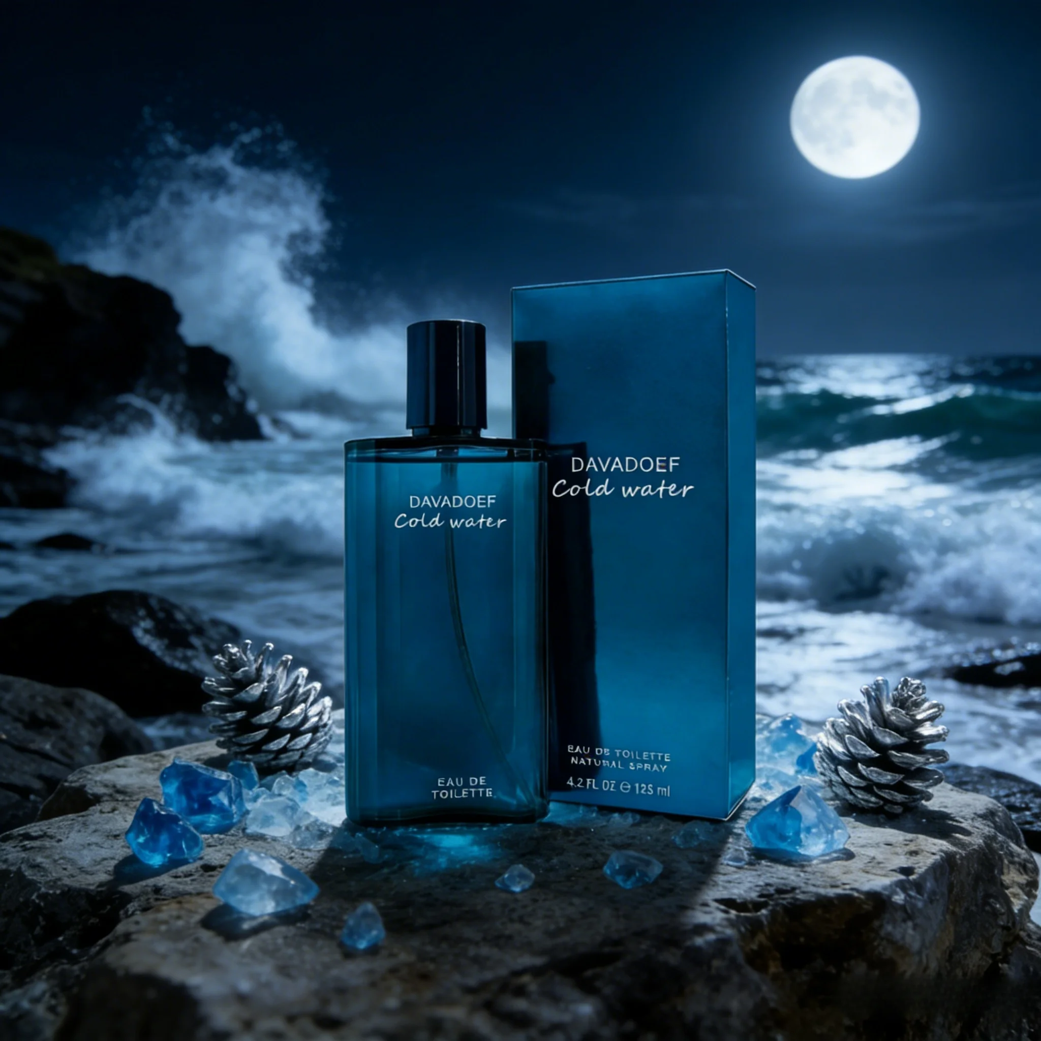 4.23 Oz Eau de Parfum para Hombre con Aroma a Agua Fría | Aroma Acuático Fresco, Fragancia de Alta Calidad, Colonia Fresca, Hombres Modernos, Fragancia Diaria