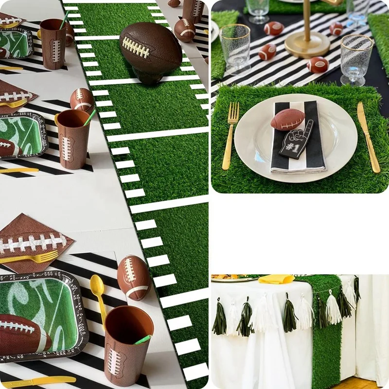 Artificial Grass Table Runner, 30 X 90Cm Table Runner, Faux Grass Table Runner, DIY Football Tablecloth, Table Runner