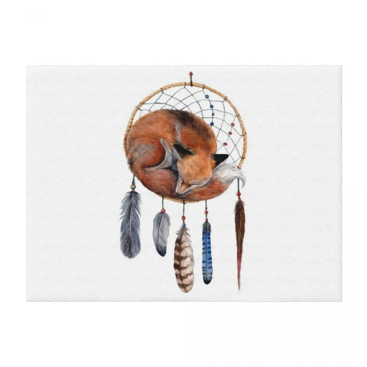

Fox Dreamcatcher Throw Blanket Soft Plaid Custom For Decorative Sofa Fashion Sofas Blankets