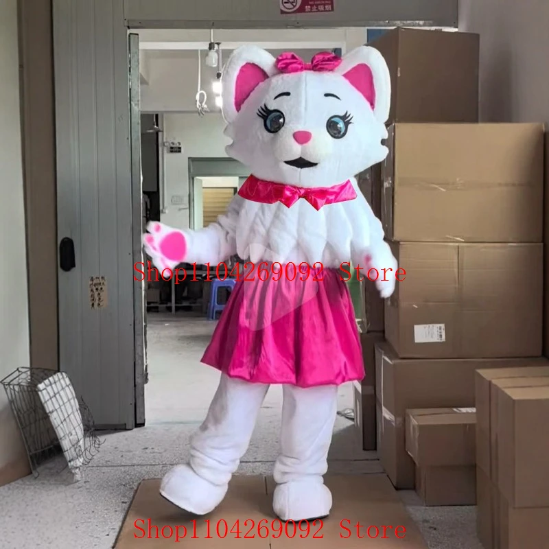 

Lovely Furry Cats Mascot Costume Cartoon Hot Sale Birthday Cosplay Costumes Anime Cat Mascotter Character Party Maskote