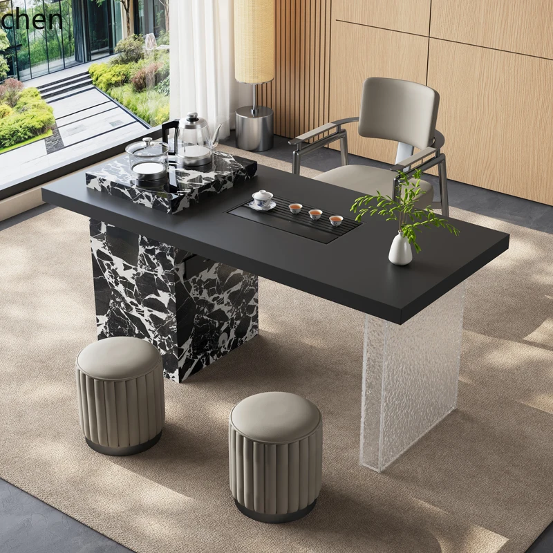 

QZT minimalist balcony tea table and chair combination living room small tea table