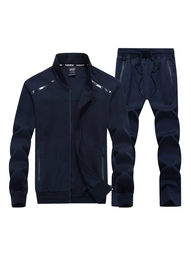 Large Size 6xl 7xl 8xl 9xl Men\'s Two Piece Sets Spring Autumn Sweatsuits Zipper Tracksuits Male Sport Jackets Set Sportswear Man