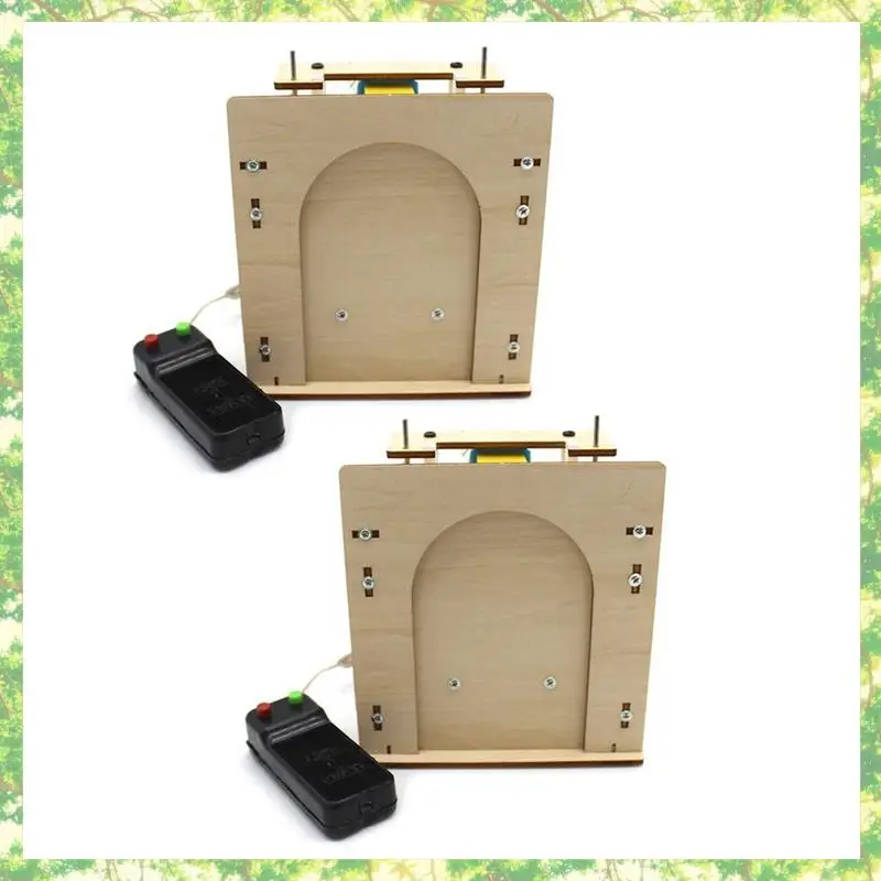 T84C-2X Wooden Lift Door No. 1 Self-Made House Garage Model Electric Door Kit DIY Technology Gizmo