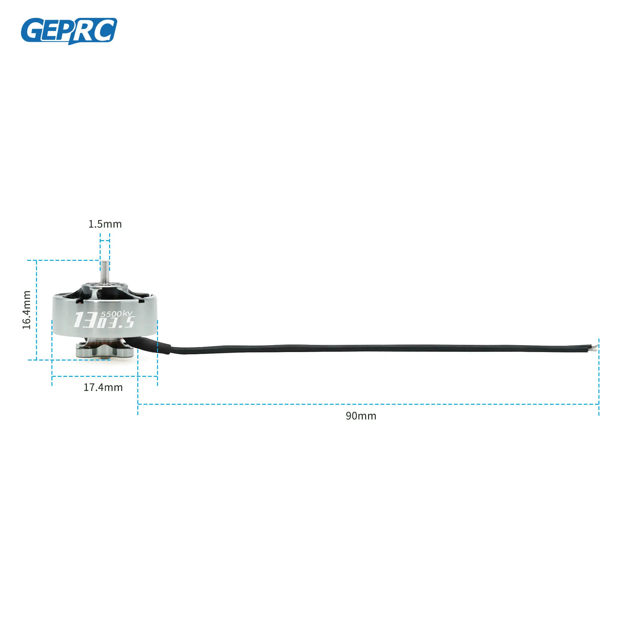 GEPRC SPEEDX2 1303.5 모터, RC FPV 쿼드콥터 프리스타일 드론용 Cinelog20, 2 인치 시네후프 FPV 드론에 적합, 3800KV, 5500KV