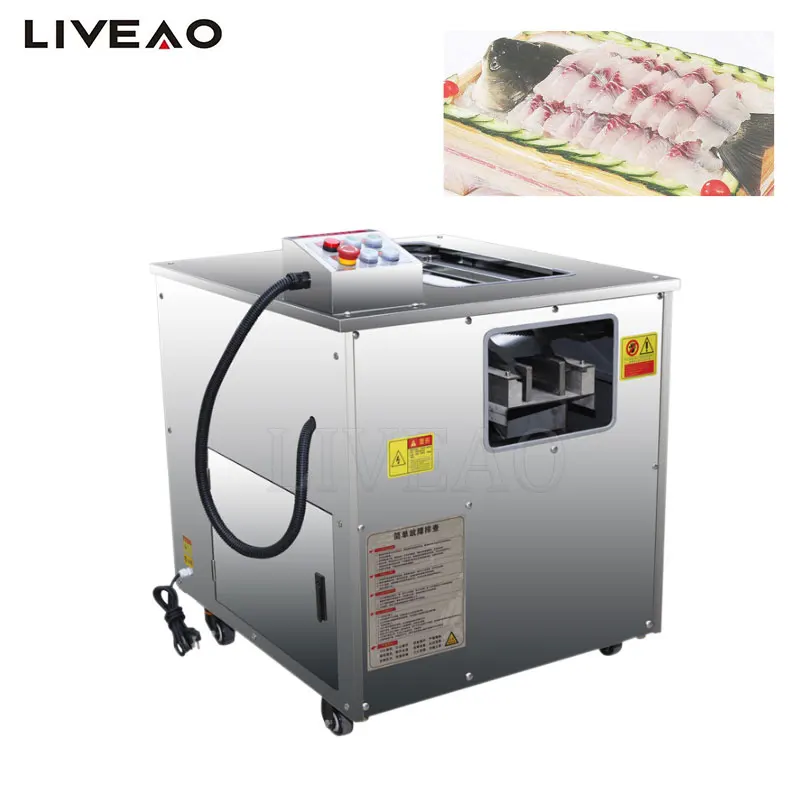 Automatic Fish Fillet Cutting Oblique Cutting Slicer Boiled Meat Fillet Machine For Commercial Household Restaurant