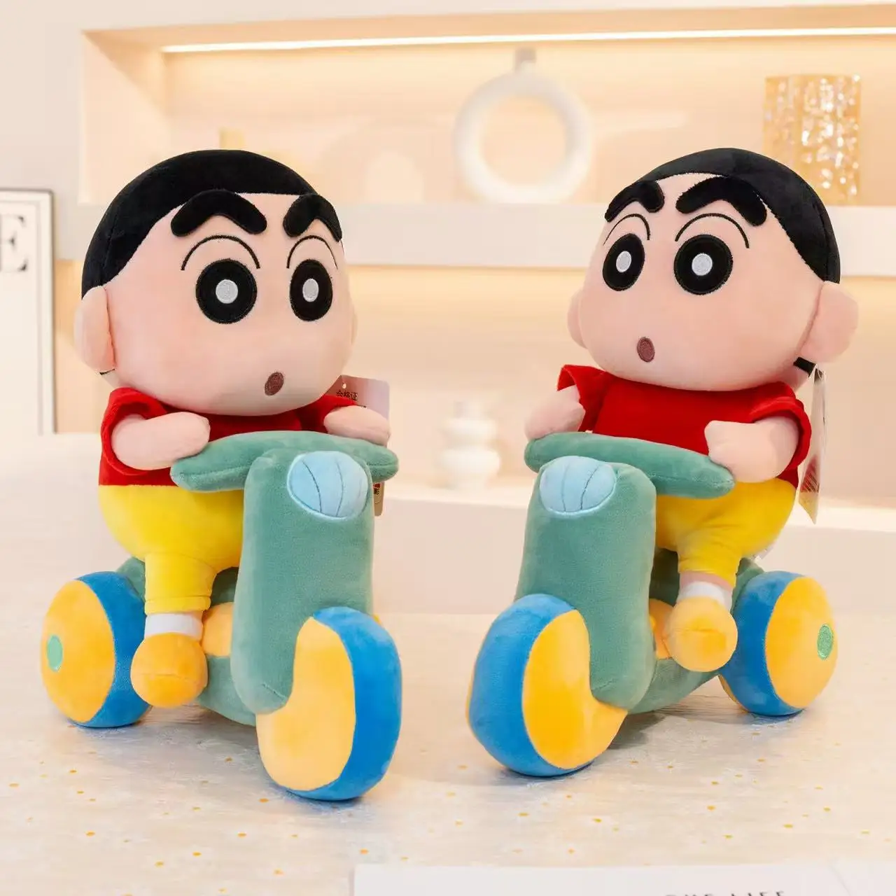 Miniso's latest cycling crayon doll, filled with plush toys, cartoon anime cute pillows, children's birthday gifts, fun dolls
