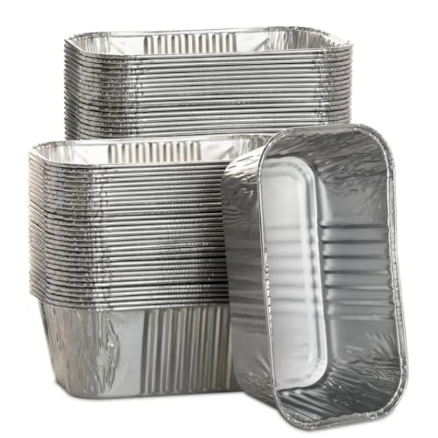 Pack Mini Loaf Pans, 6" x 3.5" x 2" Foil Disposable Loaf Pans, Aluminum Foil Bread Pans for Baking Homemade Cakes and Breads Ho