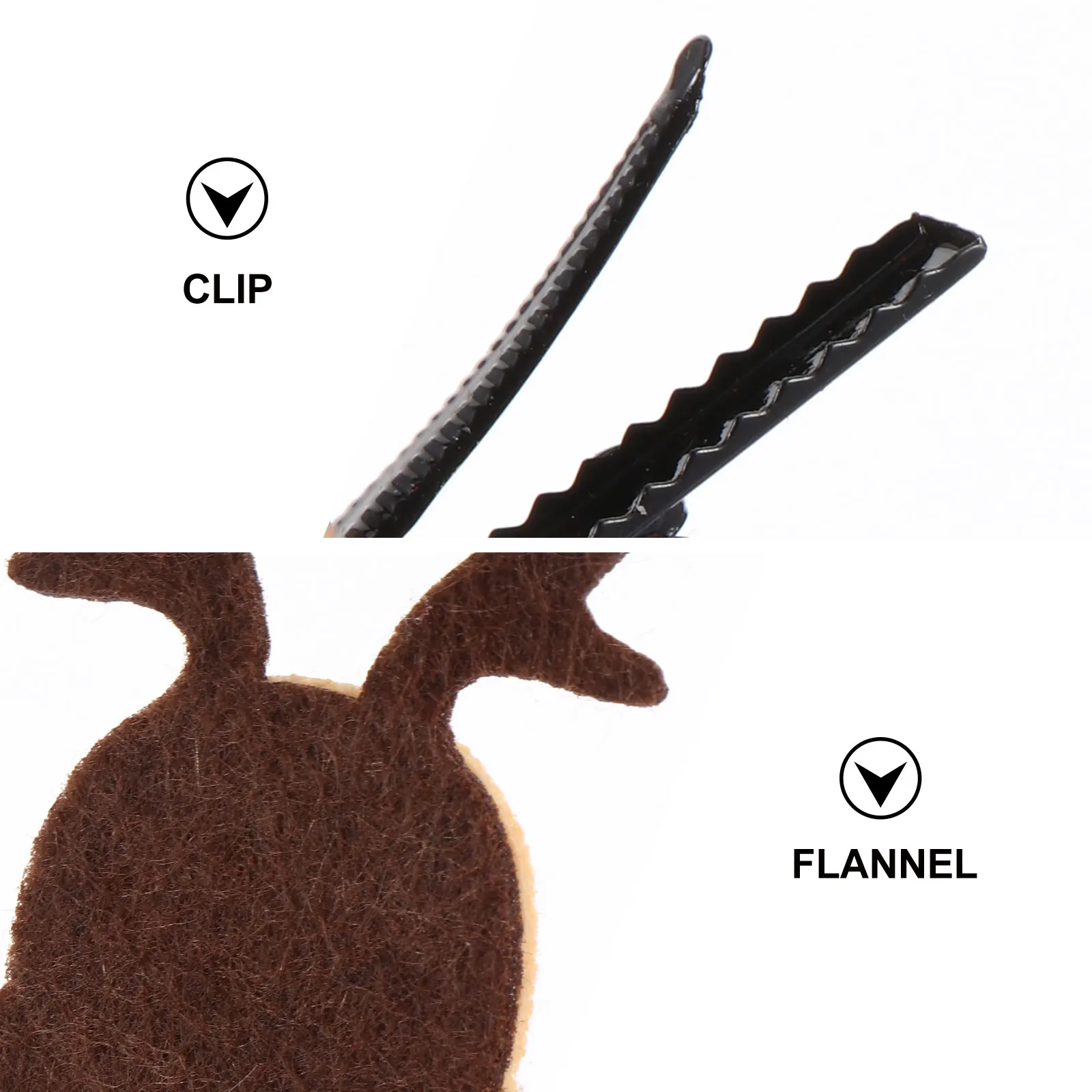 

15 Pcs Antler Hair Clip Deer Card Clips Party Accessory Christmas Toddler Fabric