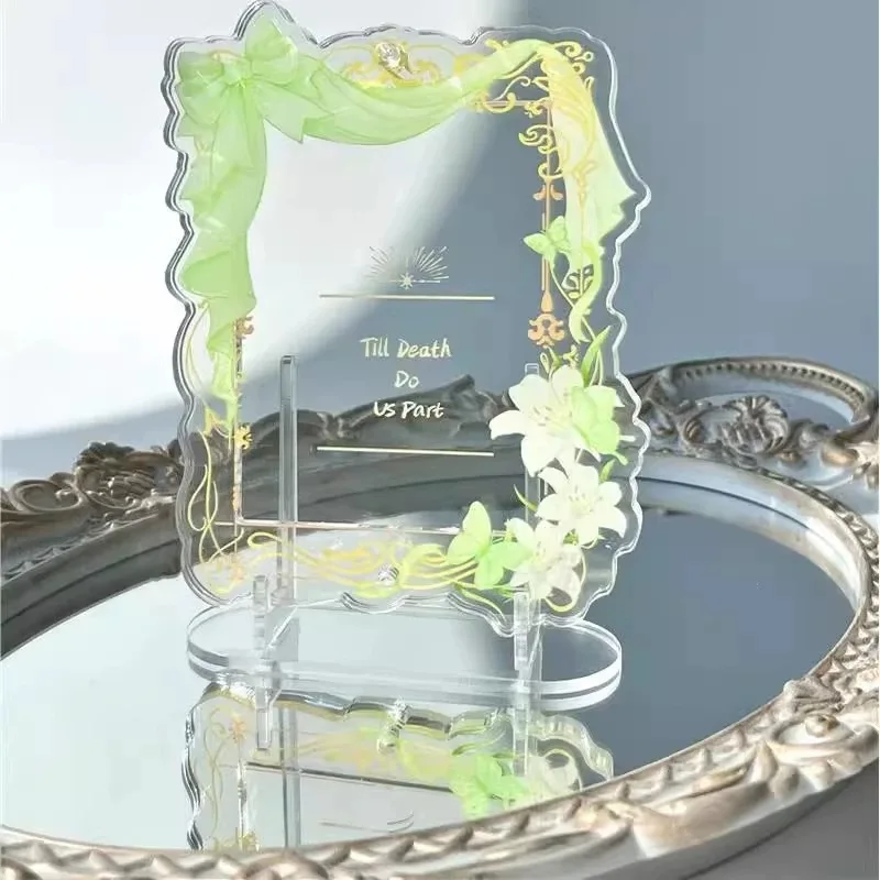 Wedding Bow Floral Acrylic Photo Frame