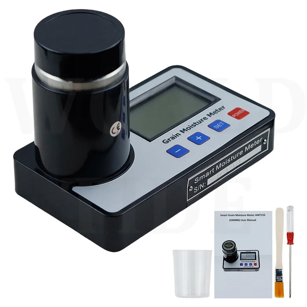 Portable Grain Moisture Tester with Digital Meter Display 14 Kinds Grains Smart Moisture Tester Coffee,Cocoa,Rice,Wheat