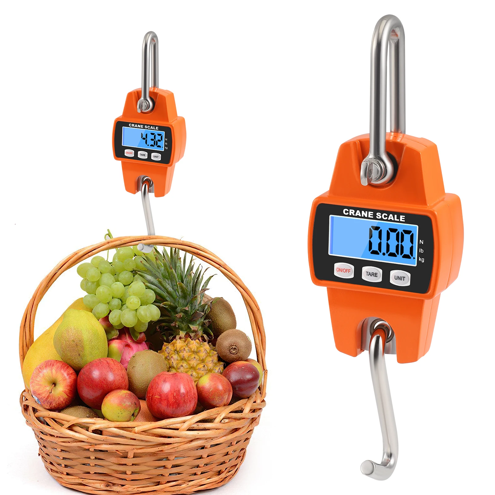 

Digital Luggage Hook Scales Portable Lifting Scale Industrial Scales 300 Kg For Suitcase Fishing Hunting Scales LCD Display