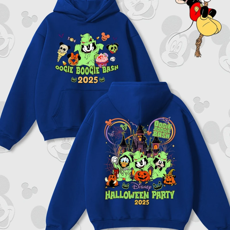 2025 nueva Disney Mickey Mouse Otoño/Invierno moda tendencia Sudadera con capucha de manga larga estilo Street Academy Halloween Unisex Retro lujo