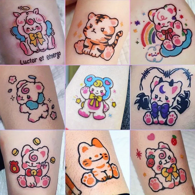 

30 Sheets Cute Little Animals Tattoo Patch Tattoo Sticker Waterproof Long Lasting Arm Party Temporary Tattoo