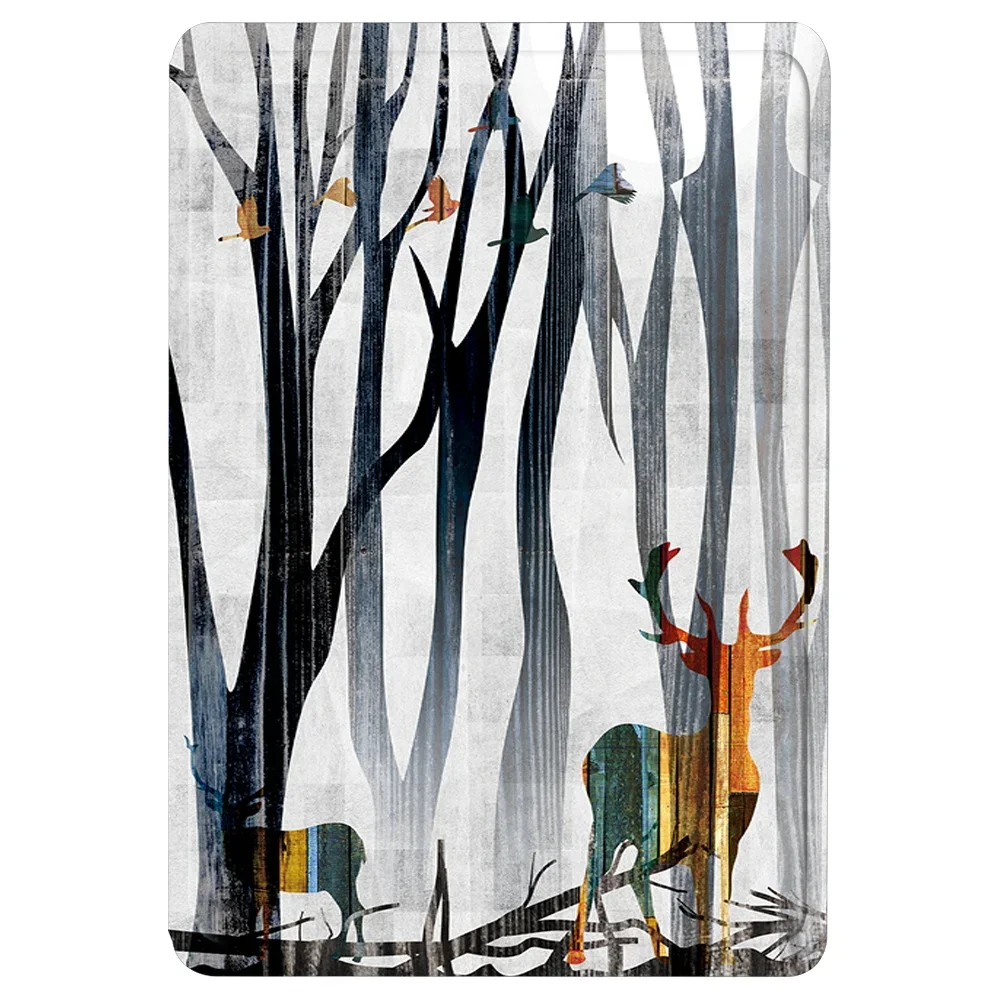 Capa para lenovo e10 m10 m10 plus 10.1 polegadas impressa cervos couro pu suporte tablet folio capa