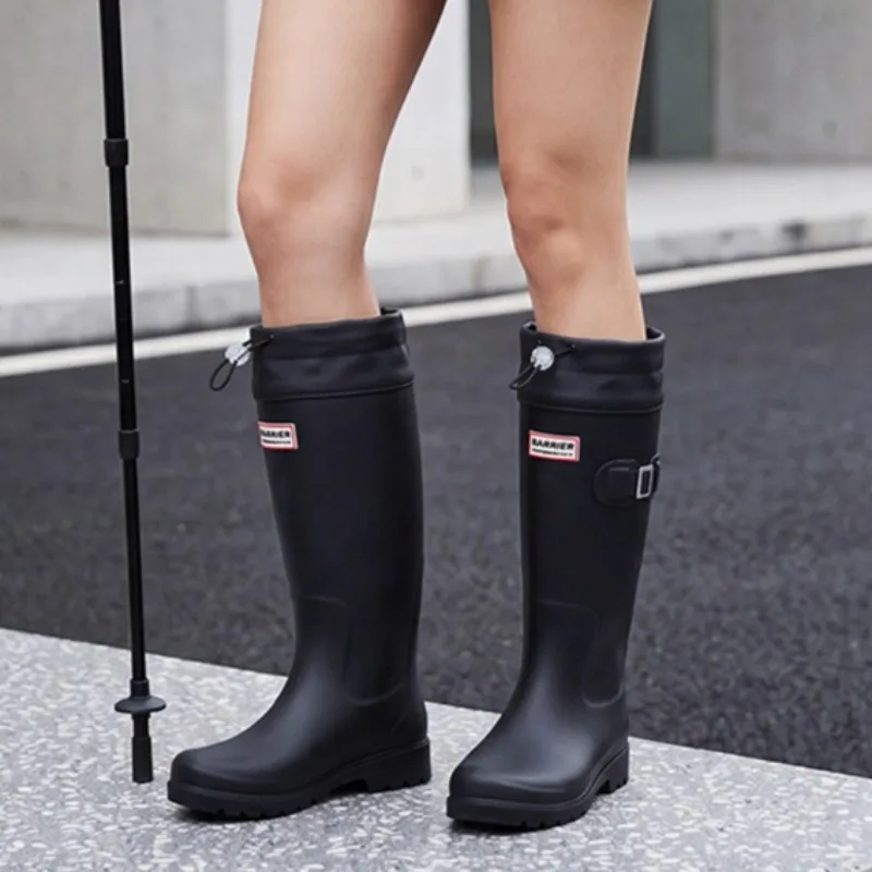 Women's Rain Boots Fashion Mid-calf Rubber Boot Garden Work Waterproof Shoes Non Slip Fishing Rubber Galoshes Botas Lluvia Mujer