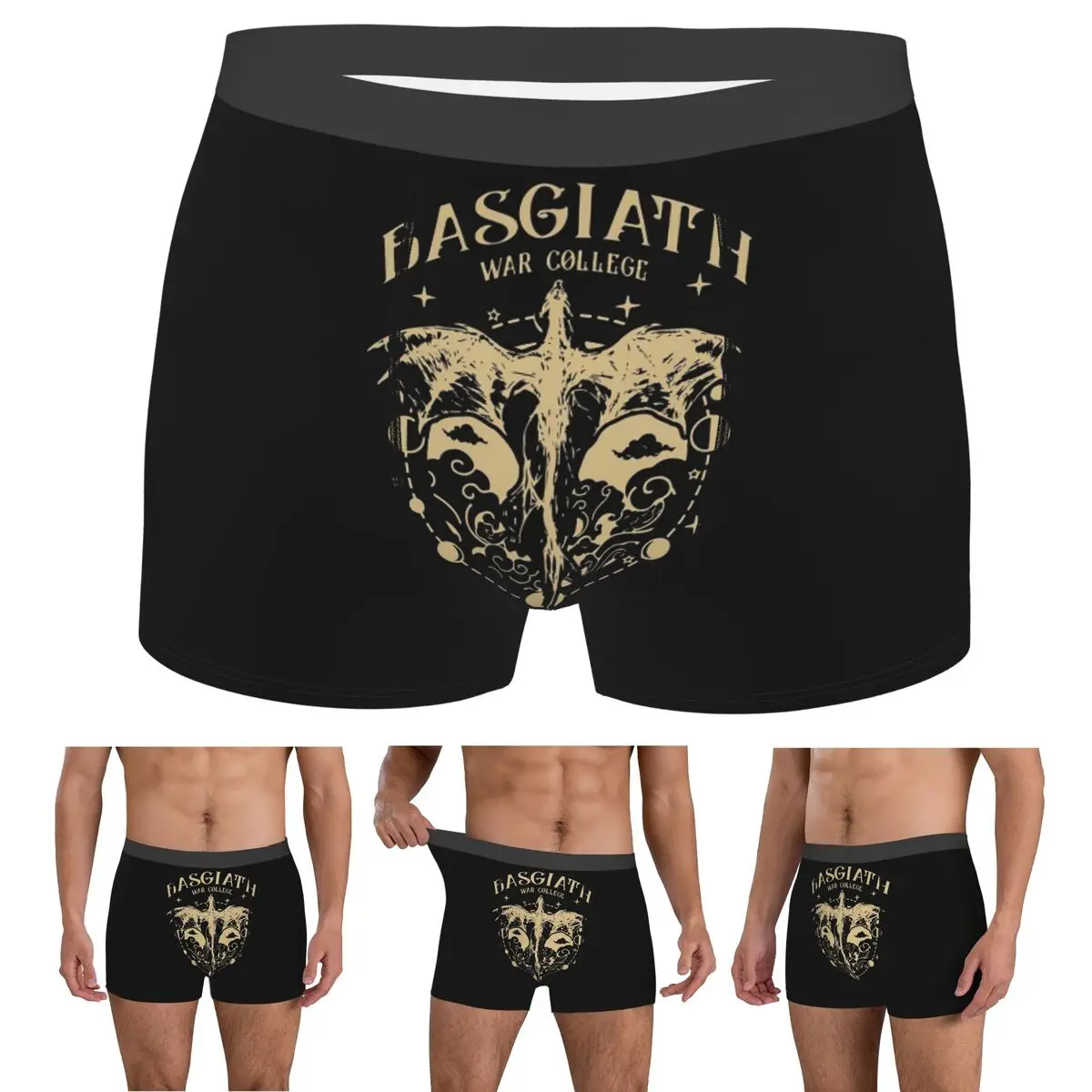 

Boxer Underpants Shorts Basgiath War College 20 Fourth Wing Panties Men Comfortable Underwear for Homme Man Boyfriend Gift
