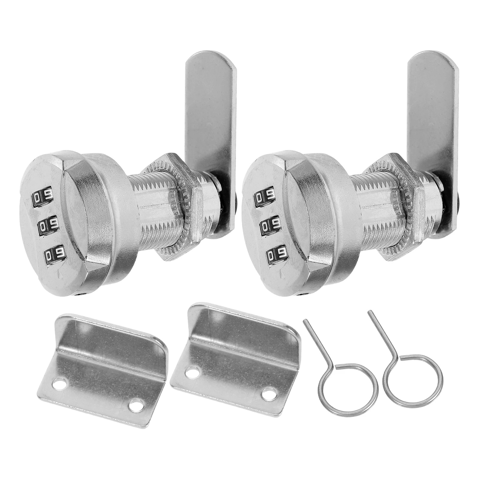 

2 Sets Password Cabinet Lock Combination Locks for Adults Drawer Doors Zinc Alloy Mailbox Replacement Closet with Code