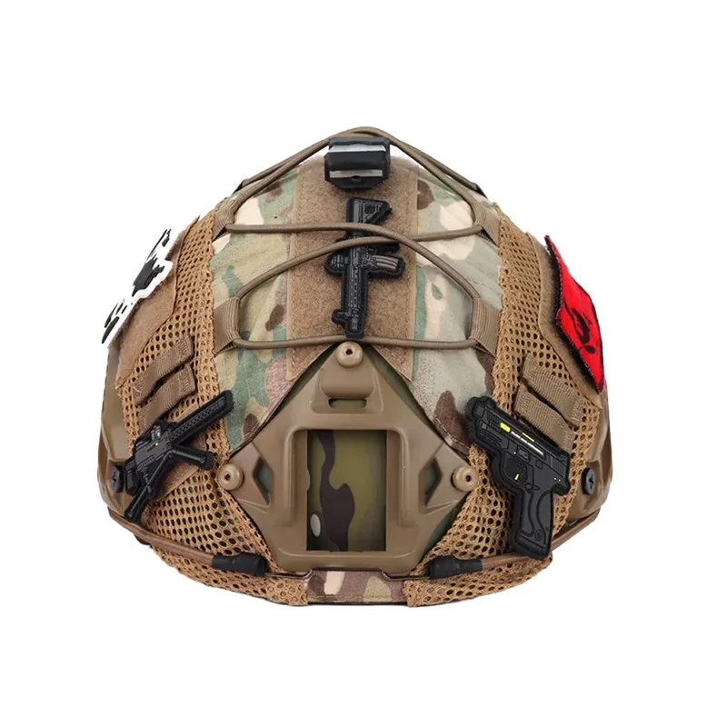 OPHIDIAN Convenient and Quick Helmet Airgun Paintball Helmet Cover With Elastic Rope Multi-camera Hunting Helmet Cover