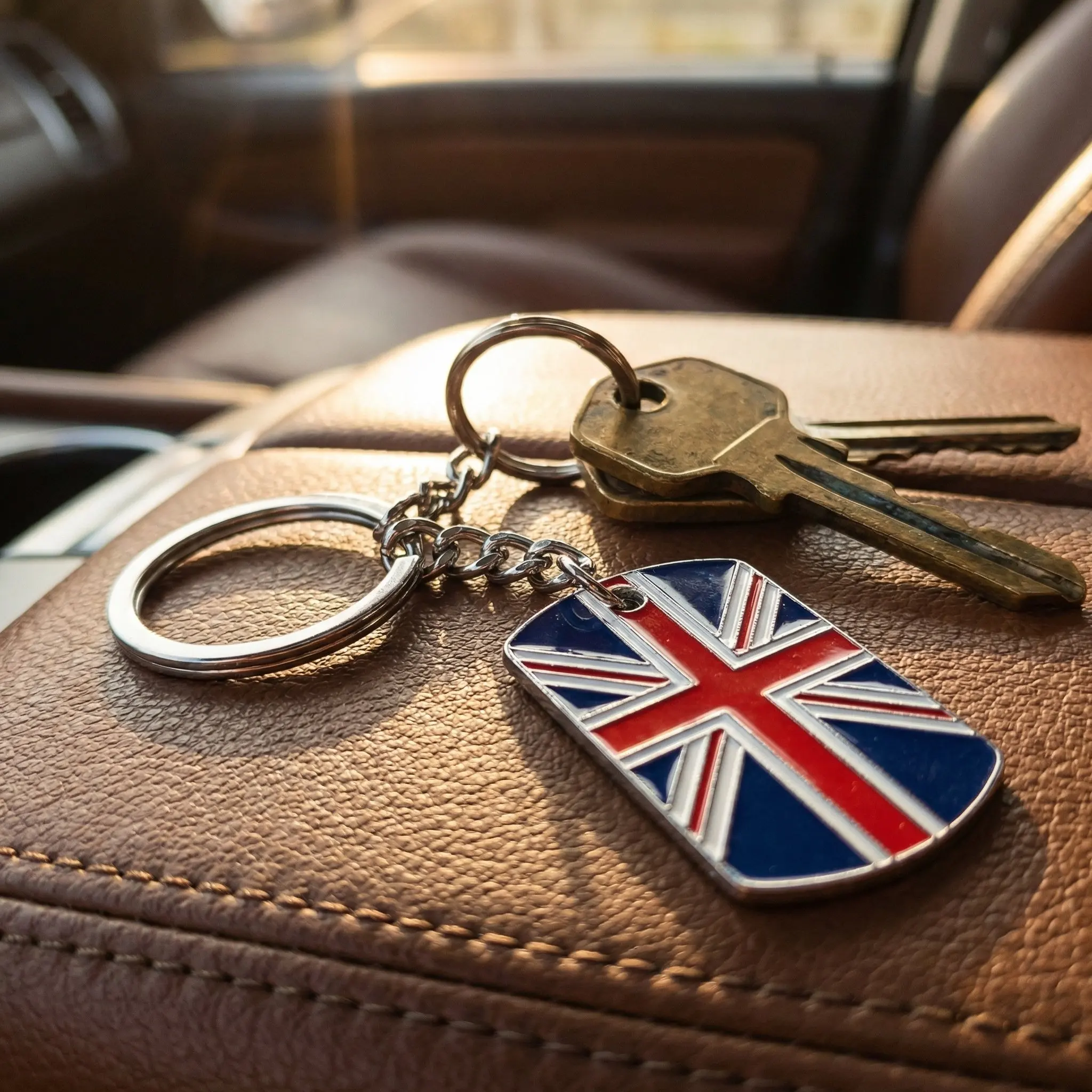 3Pcs British Flag Keychain Zinc Alloy Union Jack Pendant Keyrings Uk National Day Souvenir Backpack Bag Charm Decor