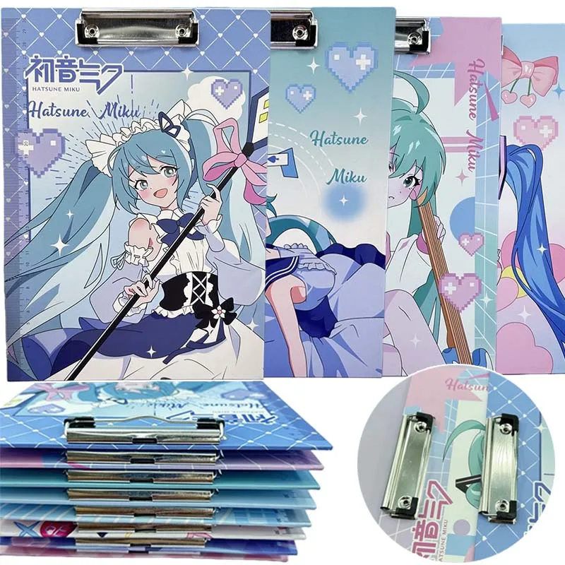 

Hatsune Miku A4, папка для файлов, зажим для доски, блокнот для записей, зажимы для доски, органайзер для хранения бумаги, школьные принадлежности, канцелярские товары, новинка