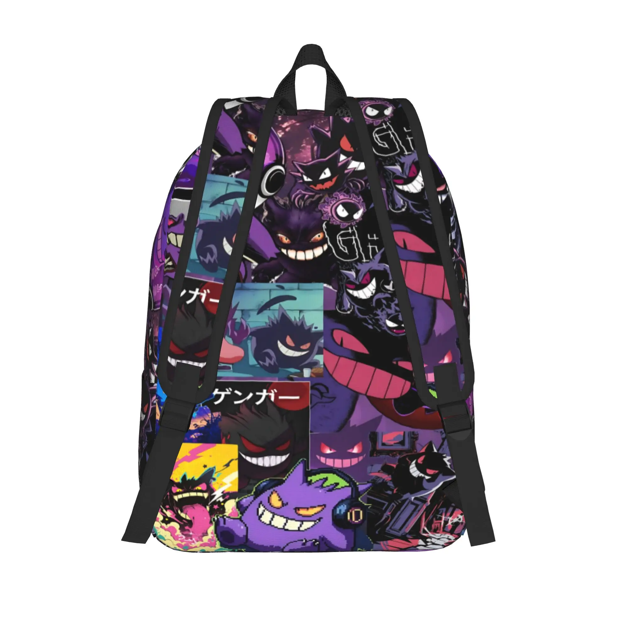 Fashion Pokemon Halloween Gengar Backpack  Mochilas Daily Office Work Zipper Closure Rucksack