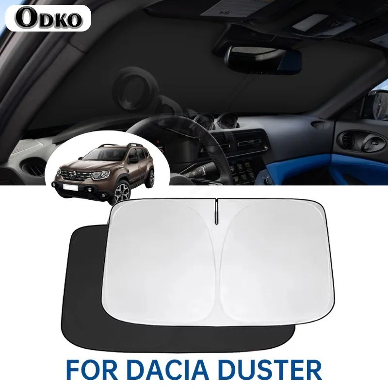 Parasol para parabrisas, visera de coche, cubierta parasol para ventana delantera para Dacia Duster 2017-2023 2024, accesorios de sombrilla de protección UV