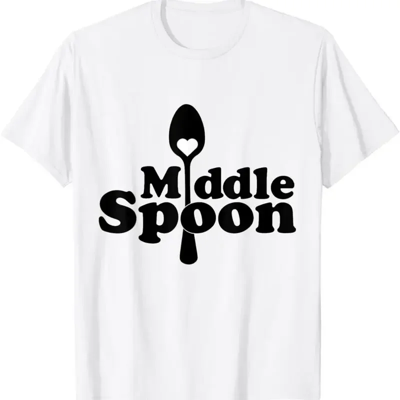 Middle Spoon Polyamory Throuple Relationship Couples T Shirt