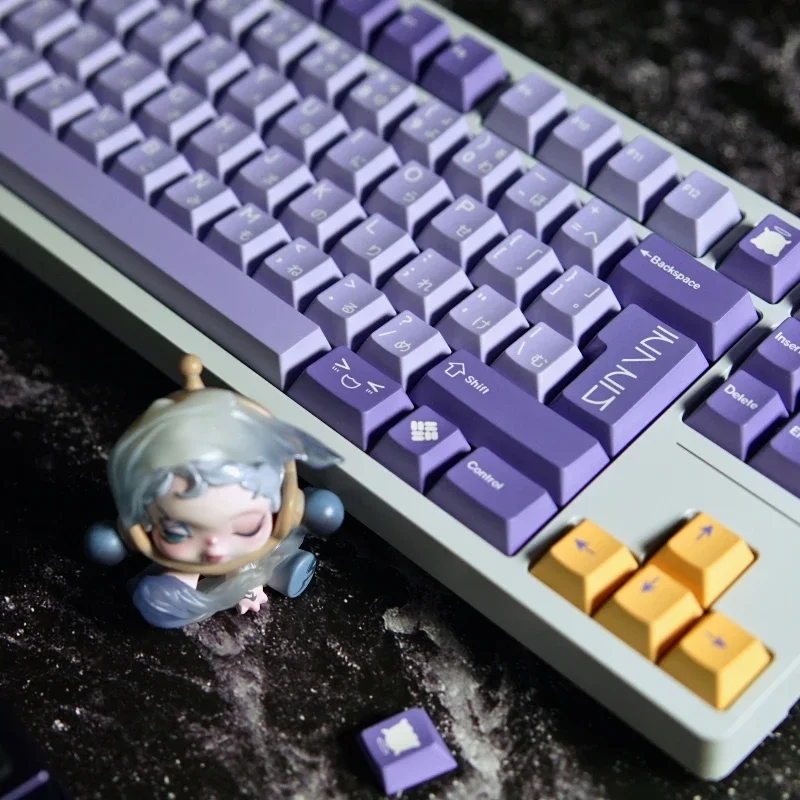 

Ancient God Worship Keycaps Custom PBT Cherry Profile Keycap Purple Artisan Point Keycap for Mx Switch Mechanical Keyboard Kit