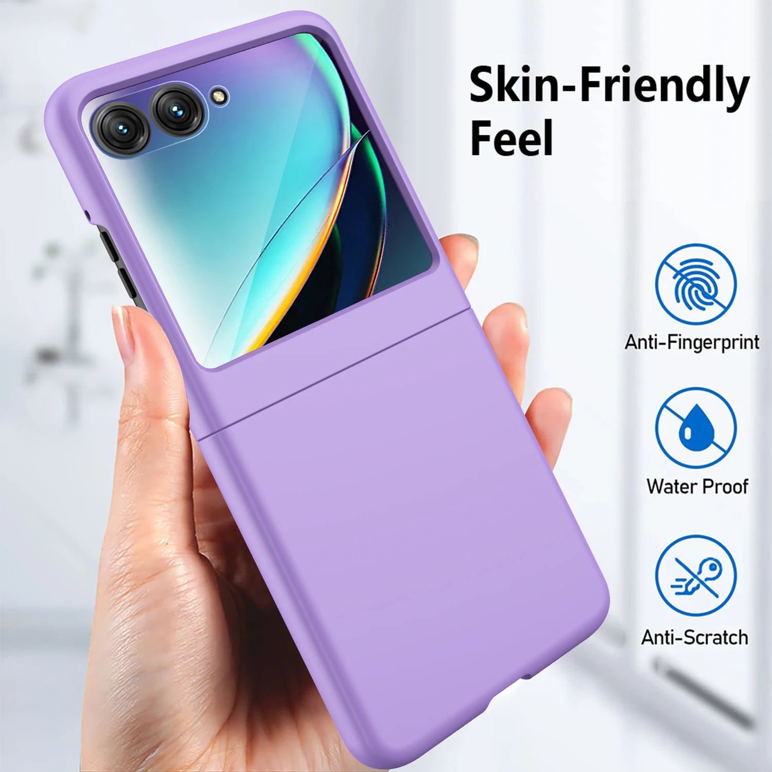 For Motorola Razr 50 40 Ultra Case with Flim Ultra Thin Skin Friendly Matte Colorful Shockproof Protection Hard Case Accessories