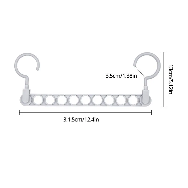 1 pz Nine Hole Magic Hanger creativo Multi Functional Hanger Household Internet popolare Magic Storage artefatto