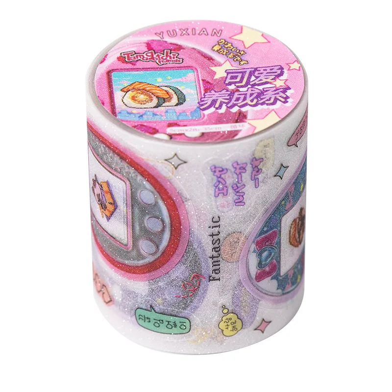 Ins สไตล์น่ารัก Y2K Glitter ตกแต่งเทปกาว Planner คู่มือ DIY Scrapbooking Journal Collage วัสดุสติกเกอร์